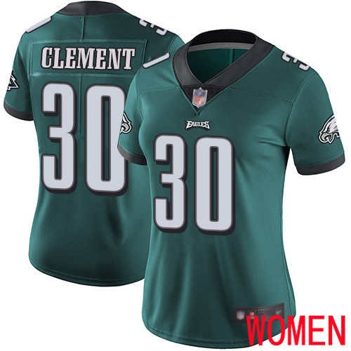 Women Philadelphia Eagles #30 Corey Clement Midnight Green Team Color Vapor Untouchable NFL Jersey Limited